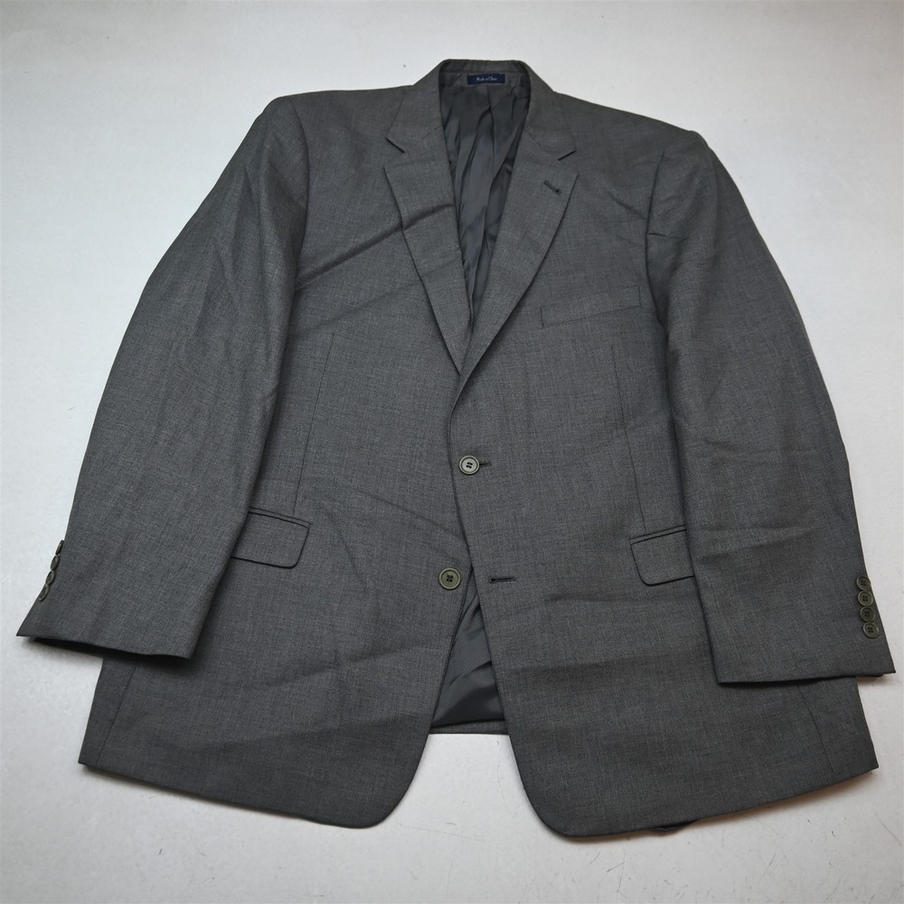 Turnbury 48R Gray Silk Wool Mens Blazer Suit Jacket Sport Coat